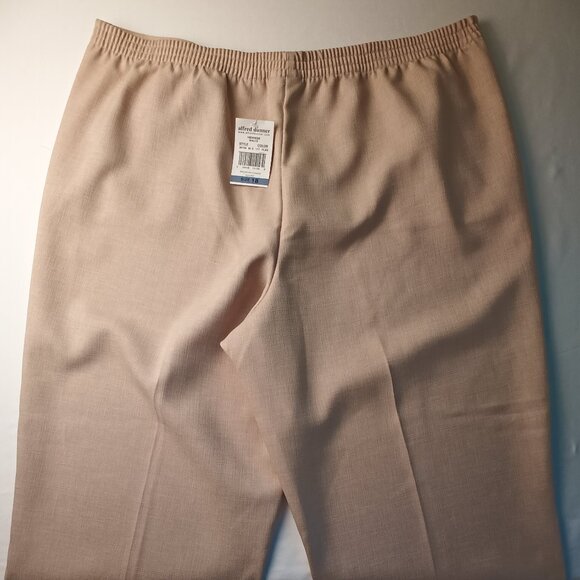 NWT Alfred Dunner Pants Size 18 Short Viennese Waltz Wide Leg High Rise Beige - Picture 3 of 10